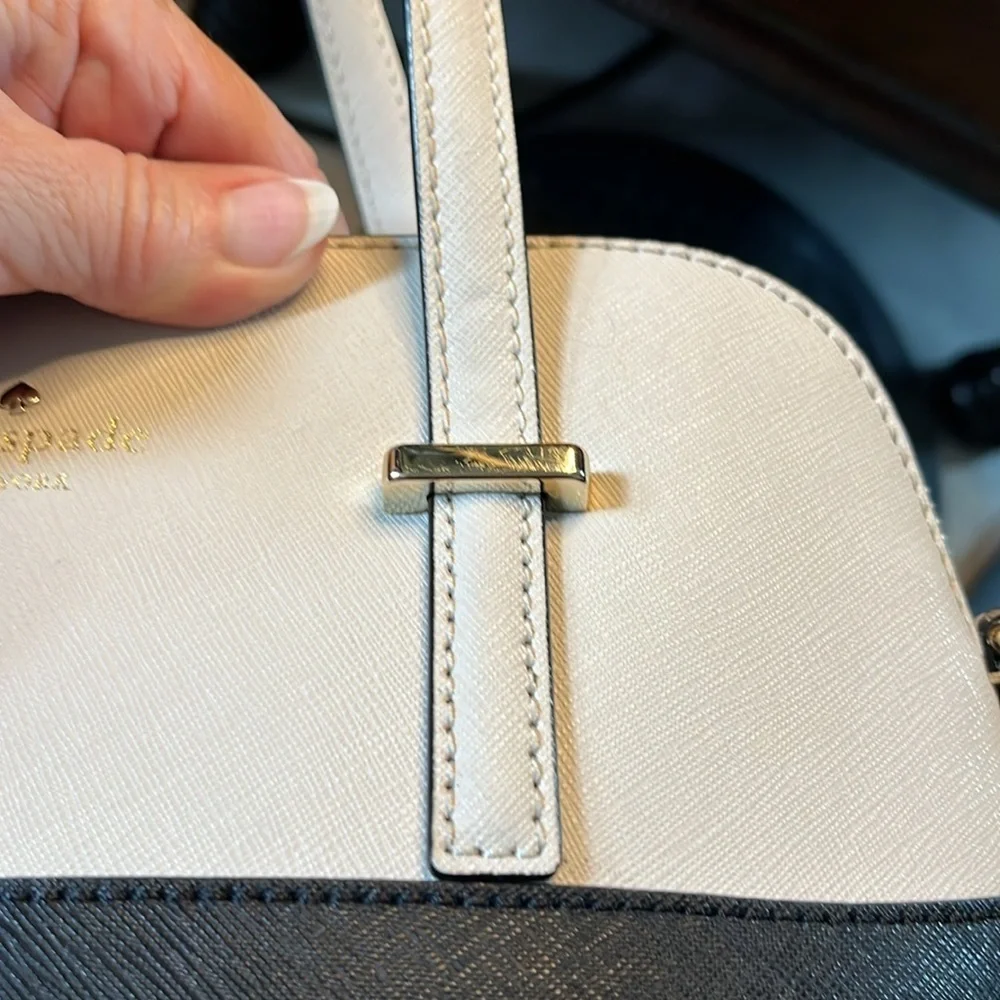 Kate Spade  Satchel   Crossbody bag cedar Street Color block beige/black  EUC